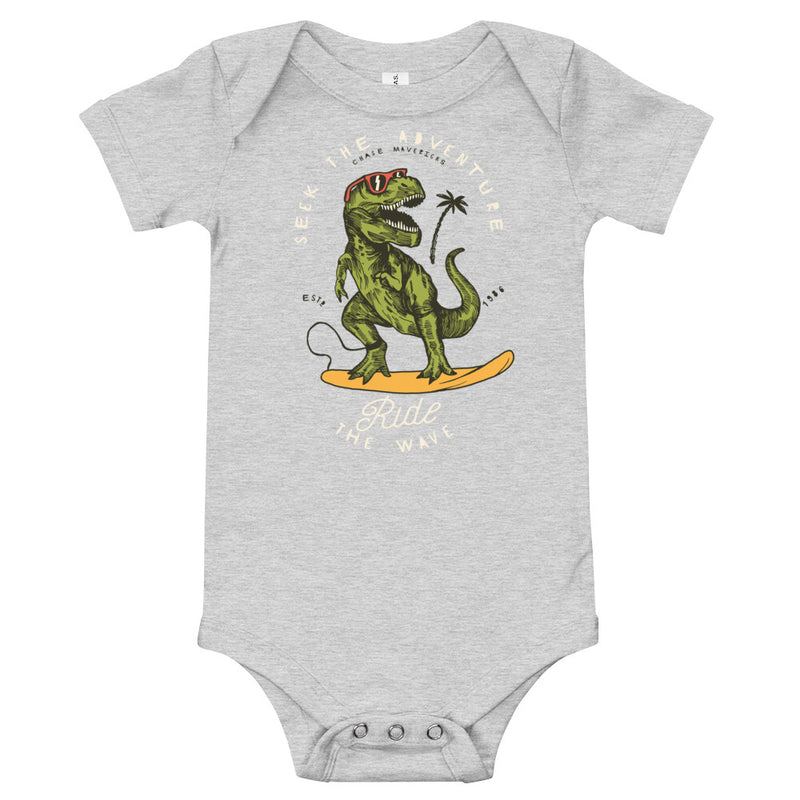 Ride the wave - cool surfer baby bodysuit