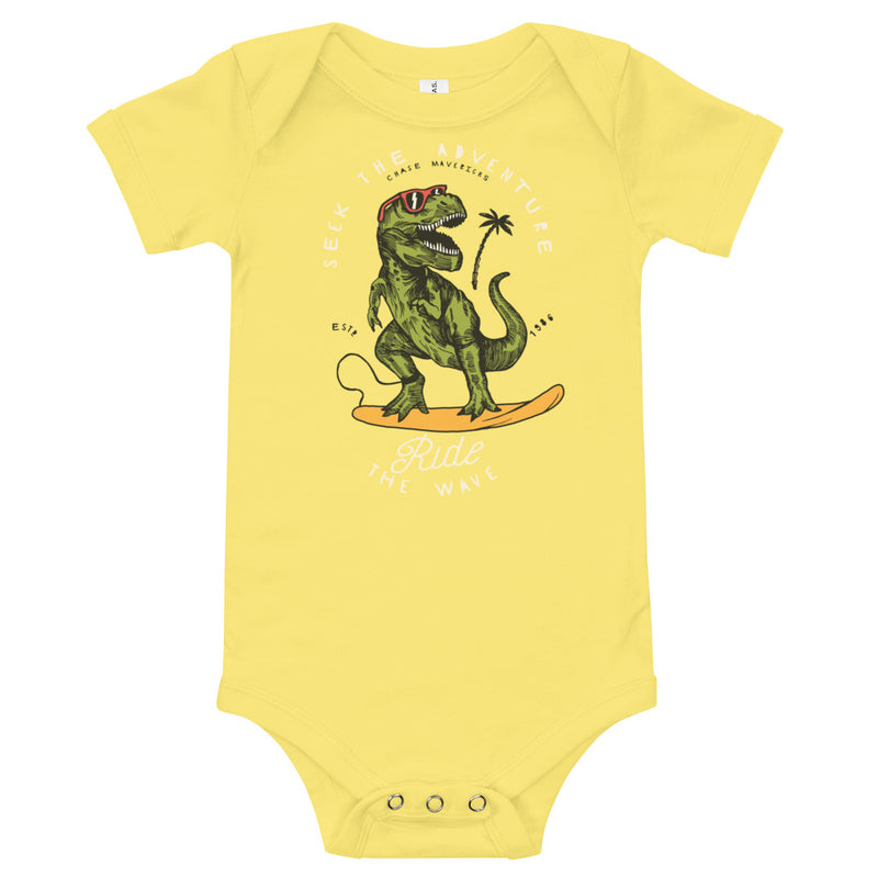 Ride the wave - cool surfer baby bodysuit