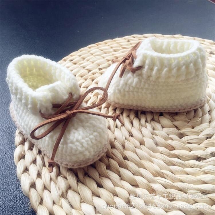 Boho white baby booties - cute and adorable baby shoes