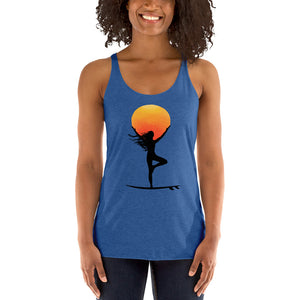 Tree pose shirt - Yoga Top - Reaching for the sun - tree pose - Women's Racerback Tank