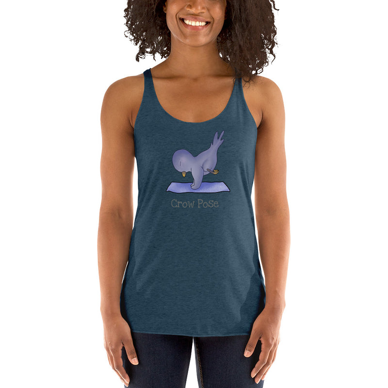 Crow pose yoga clothes - Crow pose animal yoga tank top in yoga greyblue