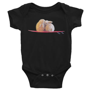 Surfer Bunny baby bodysuit