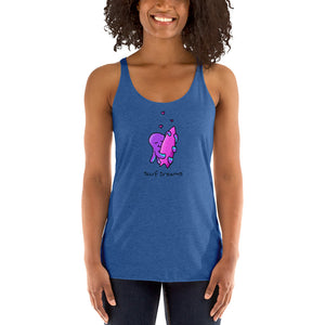 Surf dreams octopus hug women's racerback tank <3