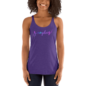 Unplug women clothes - Unplug - Gentle Reminders - Rainbow Colour - Women's Racerback Tank