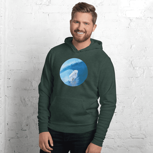 Cool bear surfingUnisex hoodie