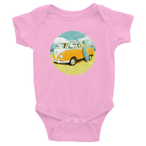 Surf van baby romper for future surfers