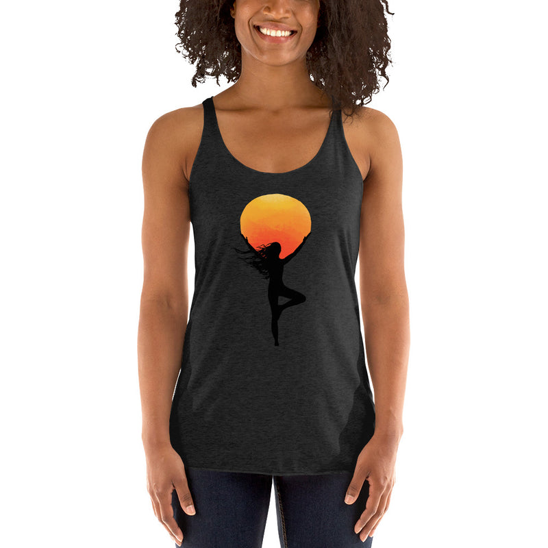 Yoga tree pose Women's Racerback Tank