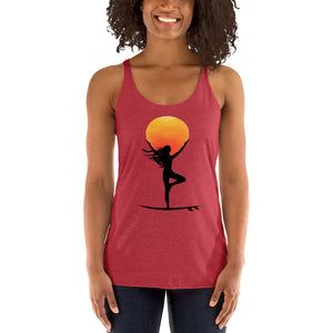 Tree pose shirt - Yoga Top - Reaching for the sun - tree pose - Women's Racerback Tank