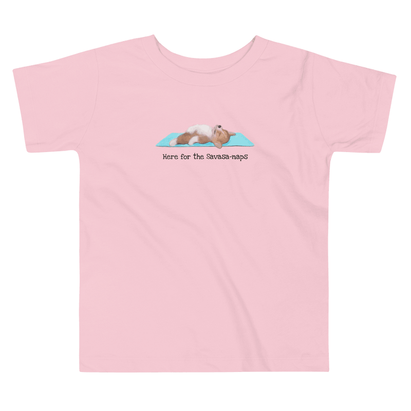 Here for the savasa-naps shirt - Here for the savasanaps toddler short sleeve tee