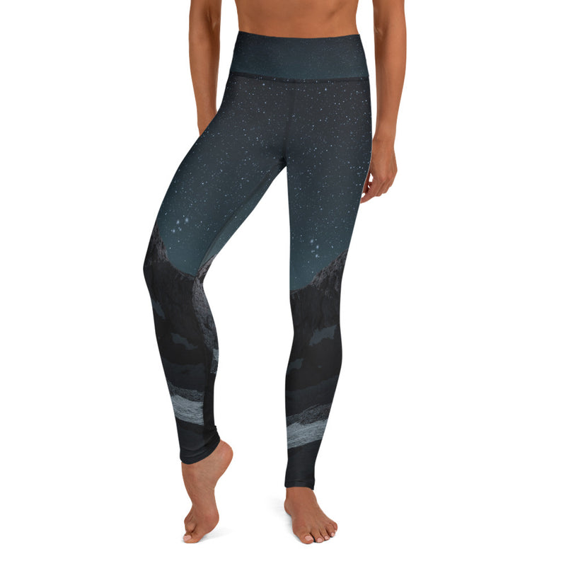 Night sky yoga pants - Mysterious night yoga leggings