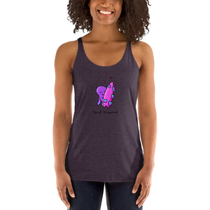 Surf dreams octopus hug women's racerback tank top