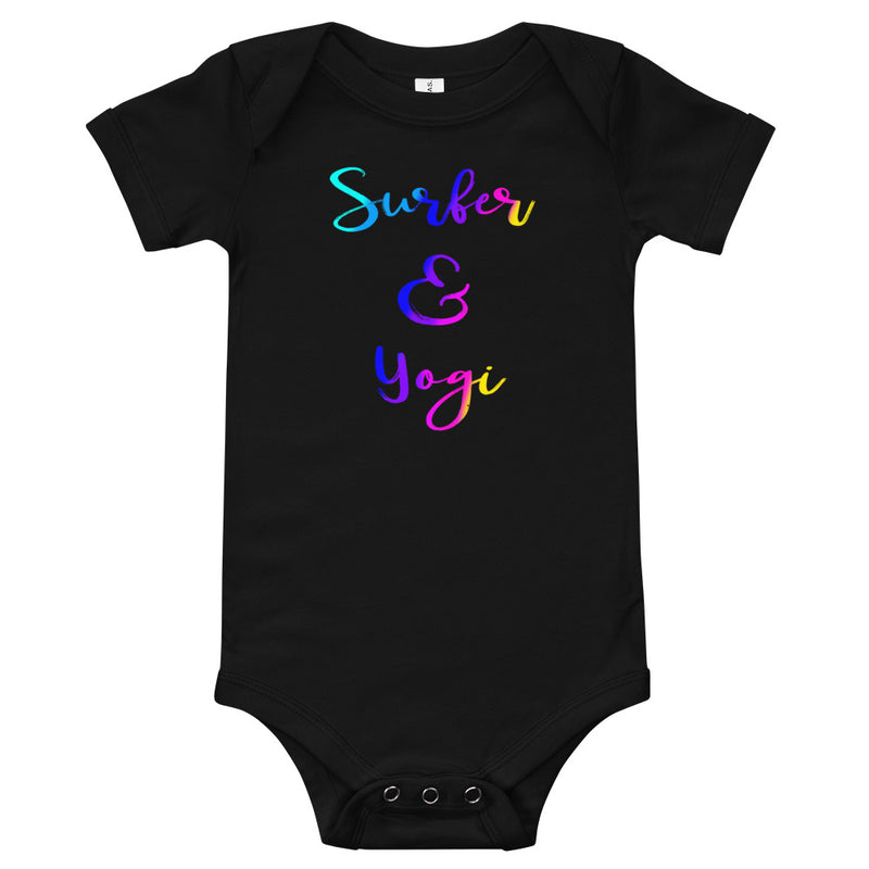 Surf and yoga baby romper - Surfer and Yogi baby romper