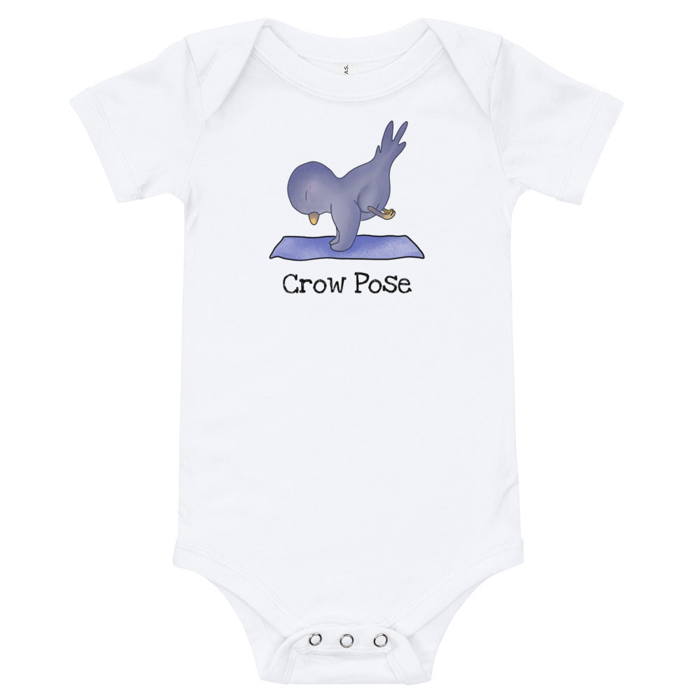 Crow pose baby bodysuit / romper / baby bodysuit / like onesi. Yoga inspired baby clothing