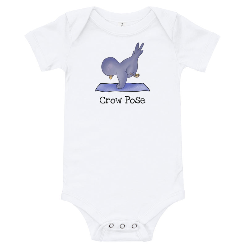 Crow pose baby bodysuit / romper / baby bodysuit / like onesi. Yoga inspired baby clothing