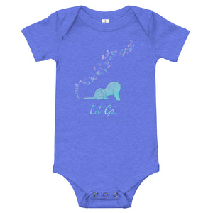 Let go bubble yoga - gentle reminder - elephant yoga baby romper <3