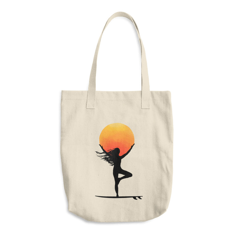 Reaching for the sun Yoga Cotton Tote Bag