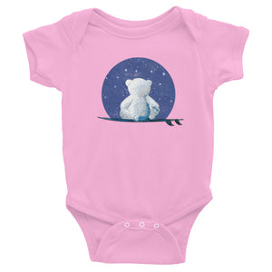 Teddy bear night clothes - Surf bear night meditation - Romper / bodysuit / similar to onesie - Surfer baby collection