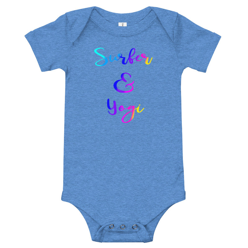 Surf and yoga baby romper - Surfer and Yogi baby romper