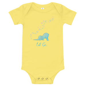 Let go bubble yoga - gentle reminder - elephant yoga baby romper <3