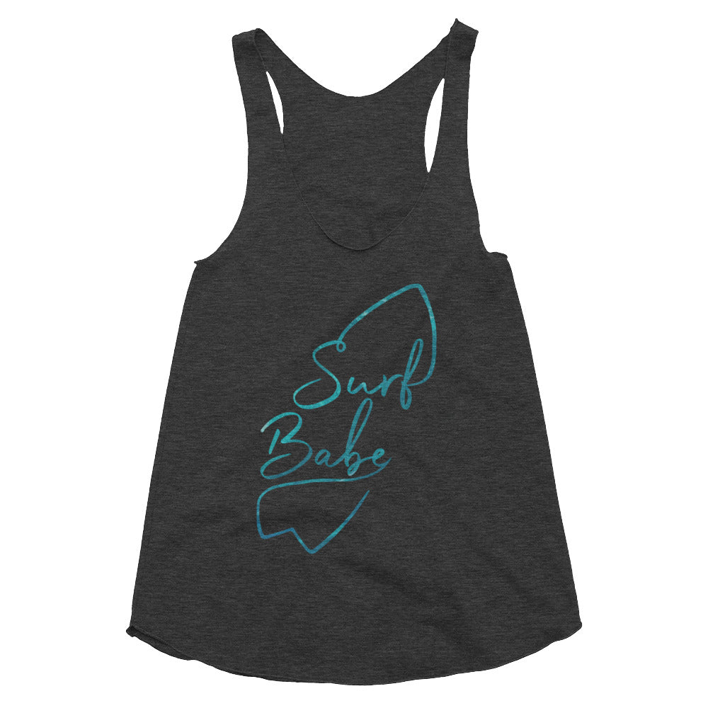 Surf babe tank top - Ocean Colour Surf Babe Women's Tri-Blend Racerback Tank