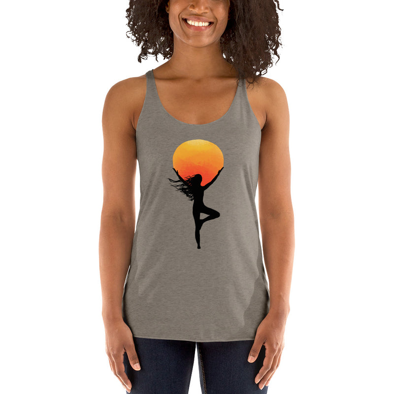 Yoga tree pose Women's Racerback Tank