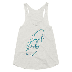 Surf babe tank top - Ocean Colour Surf Babe Women's Tri-Blend Racerback Tank