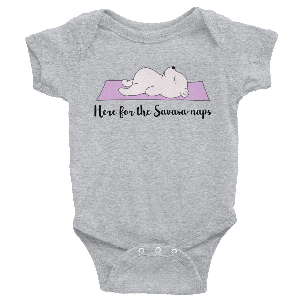 Savasa-naps yoga clothes for baby - Here for the Savasa-naps yoga bodysuit / romper / similar to onesie. Yoga baby collection.