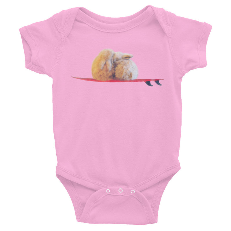 Surfer Bunny baby bodysuit