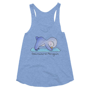 Downward penguin yoga top - Downward Penguin - Women's Racerback Tank Top