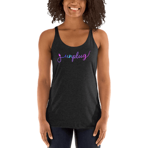 Unplug women clothes - Unplug - Gentle Reminders - Rainbow Colour - Women's Racerback Tank