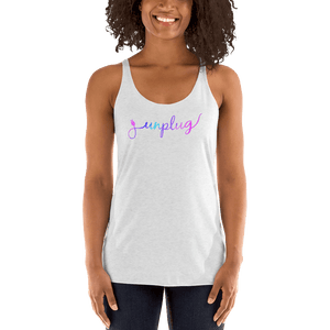 Unplug women clothes - Unplug - Gentle Reminders - Rainbow Colour - Women's Racerback Tank