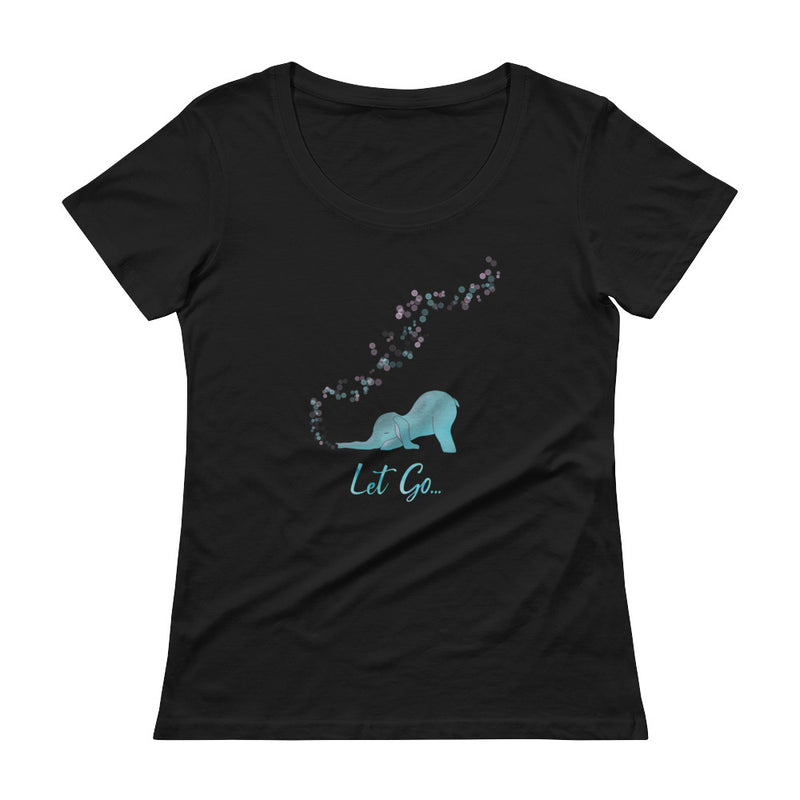 Let go yoga shirt - Let go downward elephant with bubbles <3 - Ladies' T-Shirt