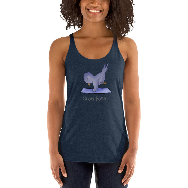 Crow pose yoga clothes - Crow pose women's racerback tank top