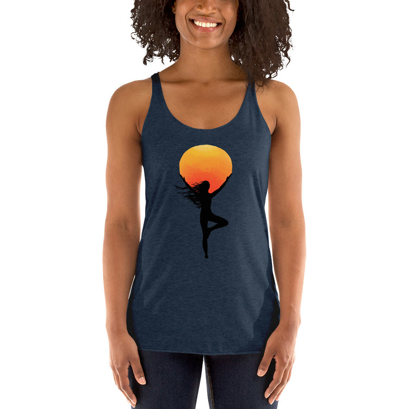 Yoga tree pose Women's Racerback Tank