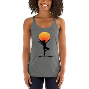 Surfer and yogi tree pose reaching for the sun - for the surf and yoga fanatic! - Great gift!