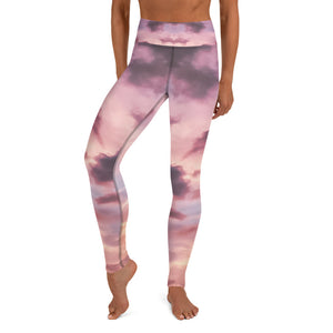 Pink sky yoga pants - Photographic print Yoga Leggings by Surfersandyogis