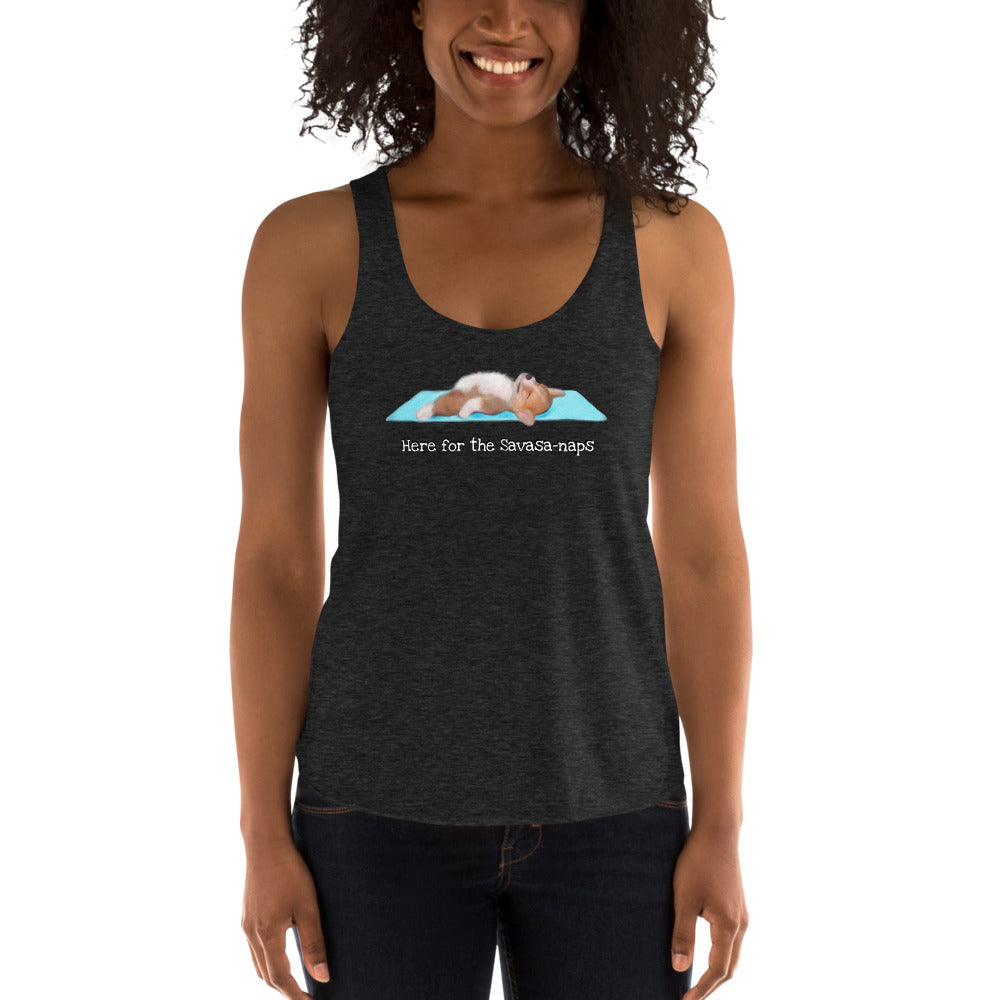 Here for the Savasa-naps corgi yoga tri-blend tank top <3