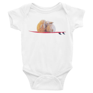 Surfer Bunny baby bodysuit