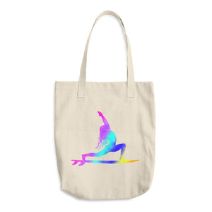 Rainbow surfer and Yogi Ecological Cotton Tote Bag