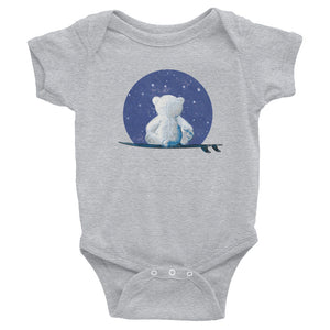 Teddy bear night clothes - Surf bear night meditation - Romper / bodysuit / similar to onesie - Surfer baby collection