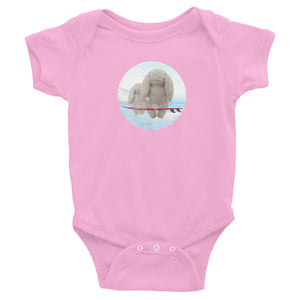 Surf bunny baby surfer clothes - Surf bunny - baby surfer bodysuit / romper / similar to onesie. Surfer baby.