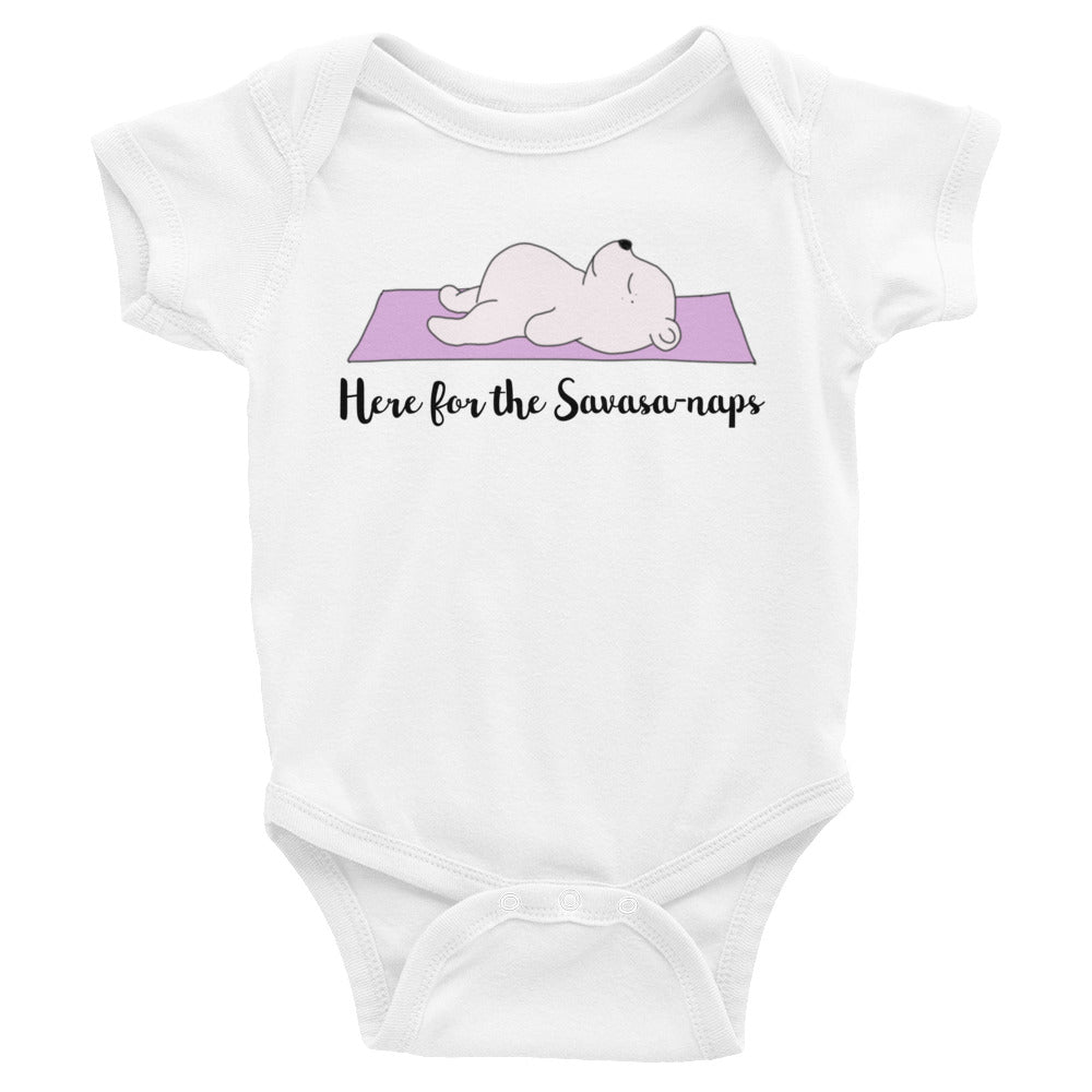 Savasa-naps yoga clothes for baby - Here for the Savasa-naps yoga bodysuit / romper / similar to onesie. Yoga baby collection.