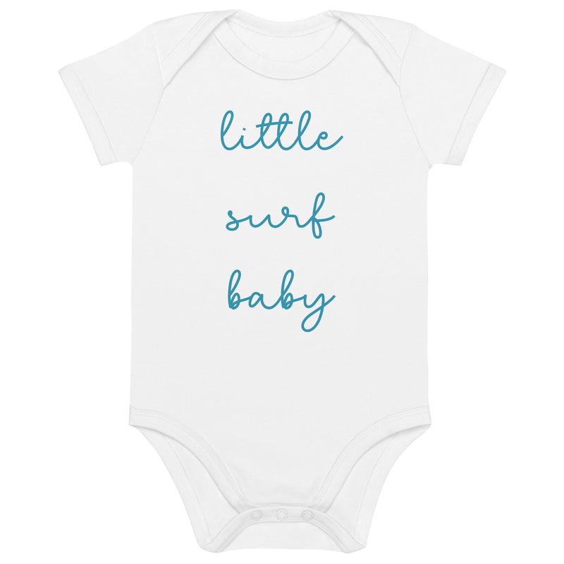 little surf baby surfer gift in white