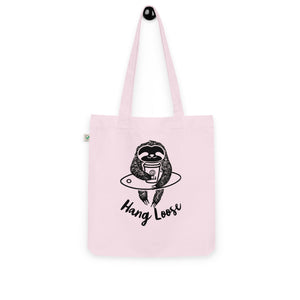 Sloth Surfer's Companion: Hang Loose Organic Tote Bag for Eco-Friendly Coffee Lovers | Surfersandyogis