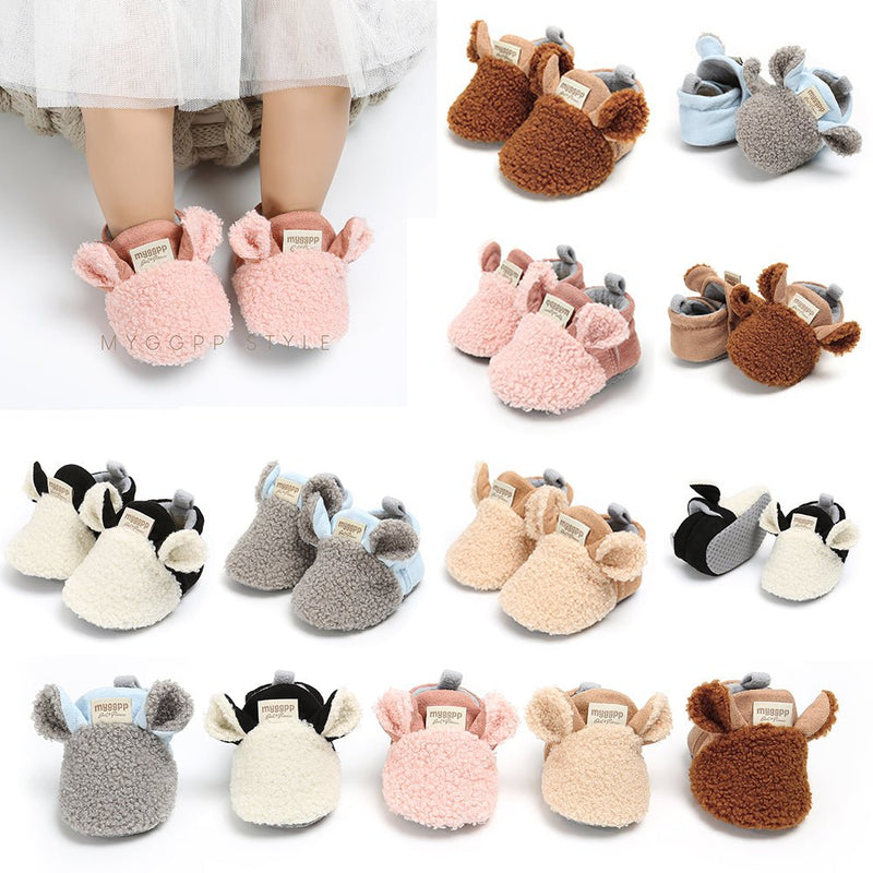 Super cute fuzzy baby shoes