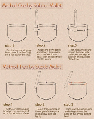 Beginner singing bowl instructions of use - Clear crystal singing bowl