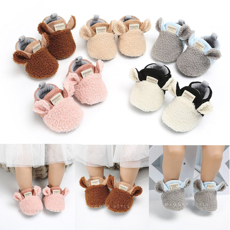 Super cute fuzzy baby shoes