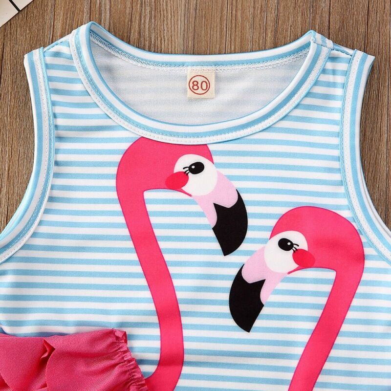 Flamingo baby one-piece bathing suit