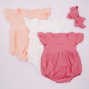 Baby girl ruffle romper - Beautiful baby girl rompers with ruffles