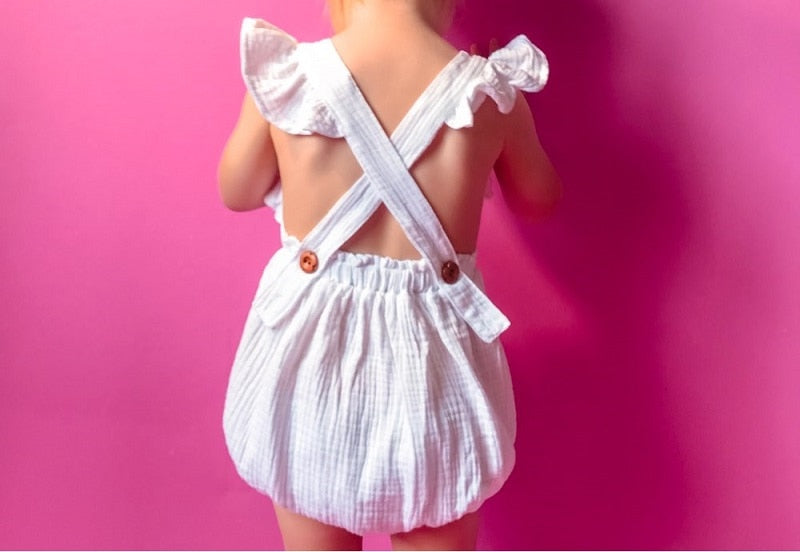 Baby girl ruffle romper - Beautiful baby girl rompers with ruffles